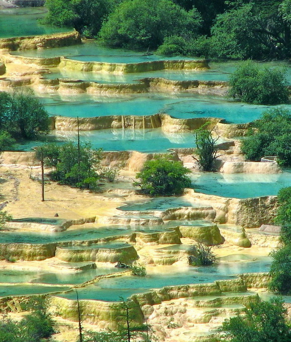 Stone Pools in Huanglong, China