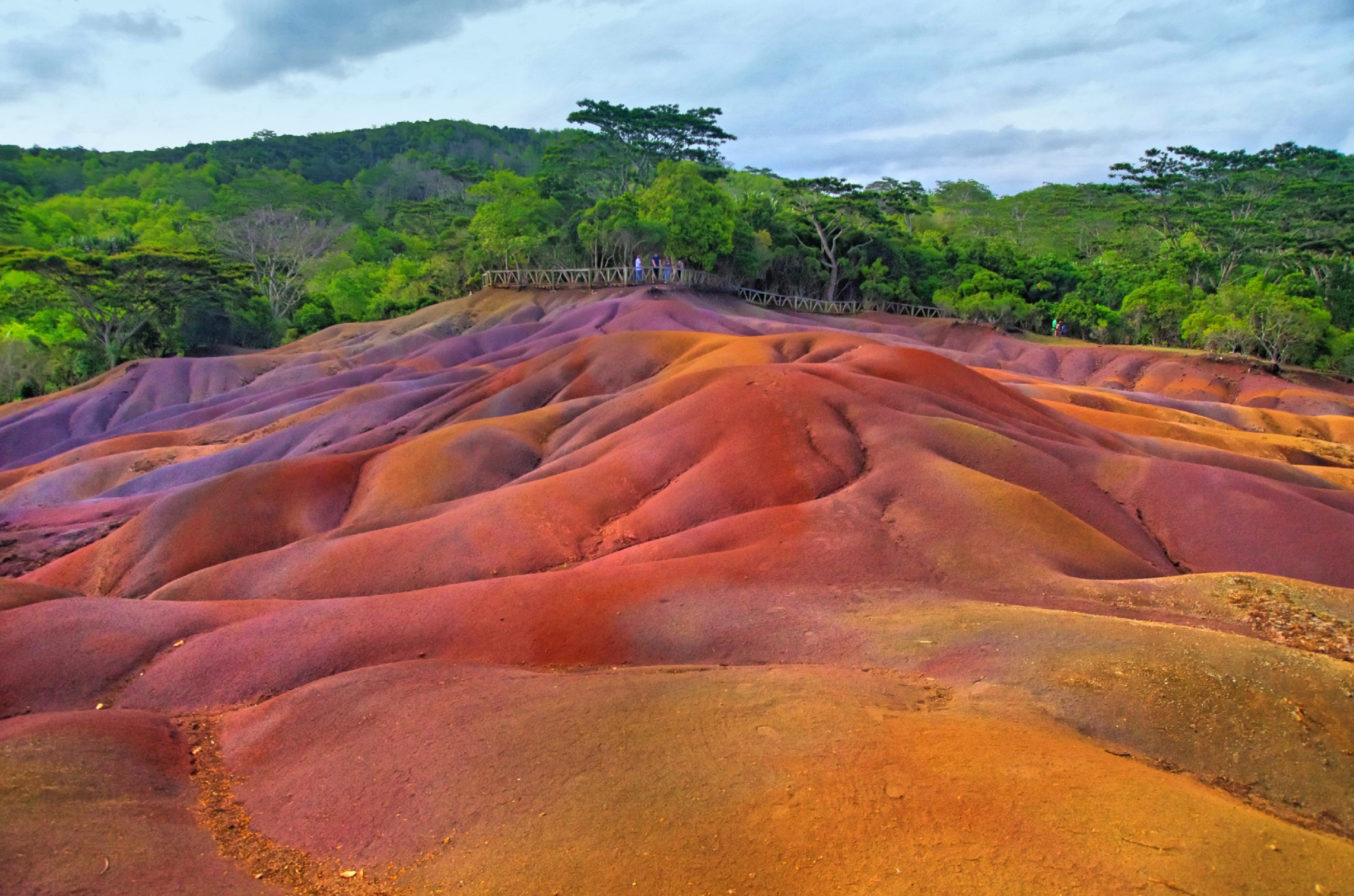 The land of the Seven Colors in Chamarel, in Mauritius islands