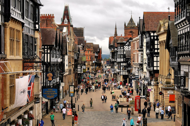 Chester, the walled and magical english city, England