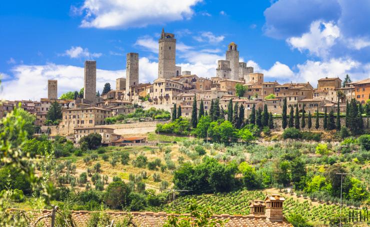 San Gimignano, the village of medieval towers in Tuscany, Italy