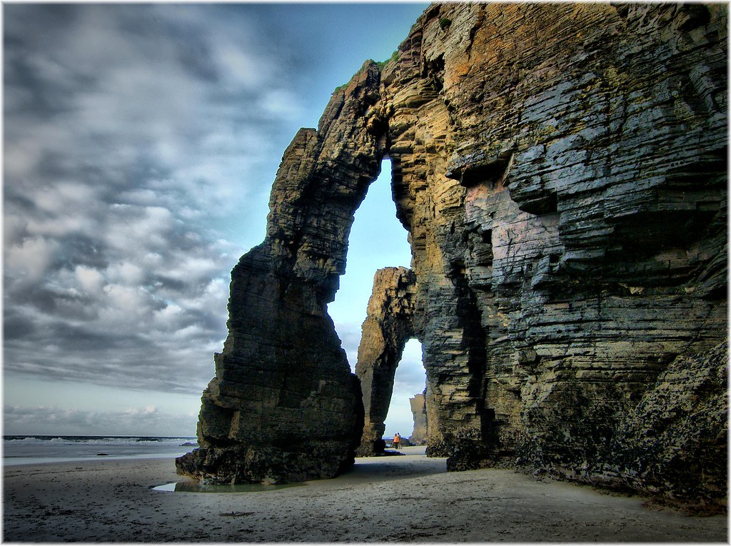 Beach of the Cathedrals, a natural monument in Ribadeo, Spain